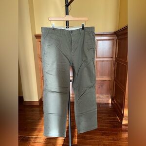 Eddie Bauer 35 x 32 Pants Men’s with Flannel Lining Khaki Green